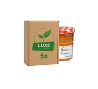 Fruit Preserve Jam Jar - Peach Conserve - 370g - Compatible with Bonne Maman By Luxe Bitez (Pack of 5)