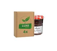 Fruit Preserve Jam Jar - Raspberry Conserve - 370g - Compatible with Bonne Maman By Luxe Bitez (Pack of 4)