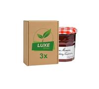 Fruit Preserve Jam Jar - Strawberry Conserve - 370g - Compatible with Bonne Maman By Luxe Bitez (Pack of 3)