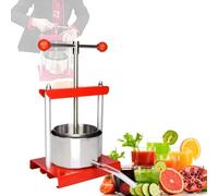 Fruit Press Manual for Wine, Cider & Cheese Making - Stainless Steel & Iron Construction, Includes Power Ball Handle for Vegetable Dehydration