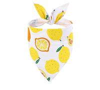 Fruit Print Dog Triangle Bandana: Cartoon-Themed Pet Neckerchief for Dogs, Large Breeds & Accessories