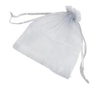 Fruit Protection Bags 100Pcs Breathable Organza with Drawstring for Securing Around Branches, For Garden Essential (Shallow blue)