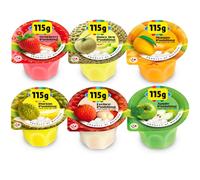 Fruit Pudding pots with Coconut Jelly NATA de Coco 6x115g (Fruits Assorted)