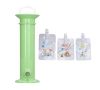 Fruit Puree Squeezer Filler, Professional Food Plastic Bag Maker with Bag for Home for Toddlers (Green)