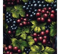 Fruit Purple Grapes Peel and Stick Wallpaper 0.45×20 m Removable Self Adhesive Wine Bottle Contact Paper Sticky Back Thicken Waterproof Matte Wall Paper for Living Room Bedroom Furniture Decorate