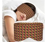 Fruit Rainbow Print Adults Eye Mask for Sleeping Soft Breathable Blindfold Daily Home Travel Work