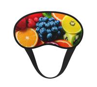 Fruit Rainbow Print Adults Kids Eye Mask for Travel Face Cover Home Hotel Airplane Camping Sleep Aid