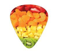 Fruit Rainbow Print Guitar Pick for Men Women Triangle Instrument Accessories Plectrums(12pcs One sided)