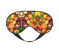 Fruit Rainbow Print Satin Sleep Mask & Eye Mask | Deep Dream Sleep Masks for Women & Men | Soft Sleeping Eye Mask to Nourish Skin