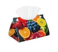 Fruit Rainbow Print Tissue Box Cover for Home and Car,Your Room Decor with This Striking Tissue Box Cover