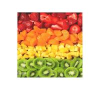 Fruit Rainbow Printed Square Jigsaw Puzzle 12.8x12.8 CM, Puzzle Challenging Game for Adults Gifts, Family Fun Decorative Wall Decor