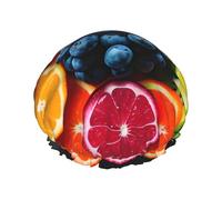 Fruit Rainbow shower cap with double layer, holds your hair well whether it is showering or bathing.