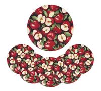 Fruit Red Apples Braided Placemats Set of 6