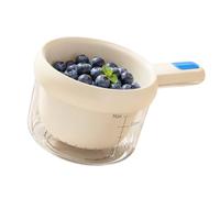 Fruit Rinse Basket Double Layer Drain Bowl with Measurement Marks, PET PP Prep Container for Kitchen Counter Use Produce Washing Basket Kitchen Drain Bowl Fruit Rinse Colander Vegetable Prep Drainer