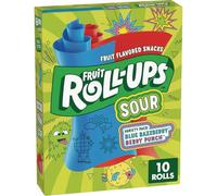 Fruit Roll Ups Sour Variety Pack Blue Razzberry & Berry Punch I 10s 5oz (141g) I US Import