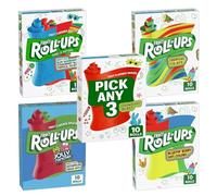 Fruit Roll-Ups Variety Pack - Pick Any 3 x 10 Rolls (30 Total) | Strawberry Blast, Tropical Tie-Dye, Blastin’ Berry & More | Fruit Flavoured Snacks | US Import | 3 x 141g