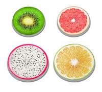 Fruit Round Metal Hob Covers 4-Piece Stove Plate Cooker Hob Covers for Electric Cookers Top Burner Gas Range Oven Protector Kitchen Tools Accessories Modern Cooktop Kitchen Decor
