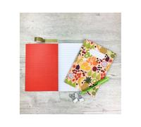 Fruit Salad A5 Lined Kitchen Notebook - 40 Pages Recycled Paper Journal, Joanne De Pace Illustrated Cover, Stapled Spine, Made in UK