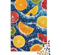 Fruit Salad Pattern 1000-Piece Puzzle for Adults, 70x50cm/1000pcs, Easy to Pause And Continue Later; Low-dust White Card for Tabletop Use