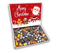 Fruit Salads and Black jacks Merry Christmas Sweets Gift Box Hamper For All Occasions (SANTA RED FRONT)
