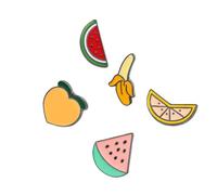Fruit Series 5pcs Alloy Chic Ornament Set Brooch Pin