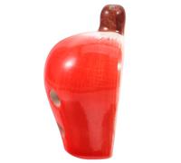 Fruit-shaped Ceramic Ocarina 6 Hole Ac Tune Portable Red | Hanging Rope Included, Standard Tone and Easy Pressing, for Adults or Children, Space Saving Design