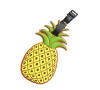 Fruit Shaped Silicone Luggage Tags, Cute Tropical Suitcase Identifiers, Privacy Hidden Name ID Labels for Travel, Durable Waterproof Bag Tags for Airplanes & Cruises, Fun Luggage Accessories
