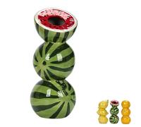 Fruit Shaped Vase, 7.72In Ceramic Decorative Container for Flower, Desktop Ornaments Figurine for Table Centerpieces Kitchen Party Office Living Room watermelon