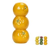 Fruit Shaped Vase, 7.72In Ceramic Decorative Container for Flower, Desktop Ornaments Figurine for Table Centerpieces Kitchen Party Office Living Room orange