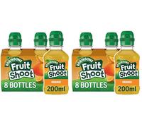 FRUIT SHOOT Fruit Juice, Orange, 8 x 200 ml (Pack of 2)