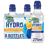 FRUIT SHOOT Hydro Orange and Pineapple Flavoured Water, 275ml (Pack of 8)