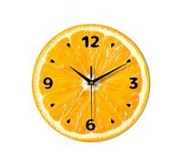 Fruit Slice Wall Clock Decorative, Silent Wall Clocks Battery Operated With Crystal Ceramic Surface And Black Hands, Fun Creative Accent For Living Room, Bedroom Or Office Modern Interior Decoration