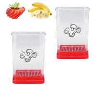 Fruit Slicer Cup, 2Pcs Speed Cutter for Strawberry Banana Grape Egg Strawberry Cutter Slicer with Stainless Blades for Kitchen