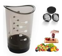 Fruit Slicer Cup,Cup Slicers for Fruits and Vegetables - Strawberry, Banana, Egg, Grape Slicer with Removable Blade & Push Plate,Kitchen Gadget,Easy to Clean