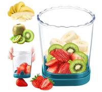 Fruit Slicer Cup-Detachable Fruit Cutter Slicer Stainless Steel Speed Egg Slicers Strawberry Slicer Cutter for Vegetable Cutting Kitchen Gadget (Dark Blue)
