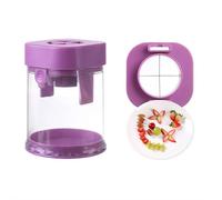 Fruit Slicer Cup, Manual Cutting Machine Cup Slicer, Small Grape Cutter S-licer Tool, Push Type Fruit Cutter with Plate, Detachable F-ruit Slicing Tool Kitchen Gadgets for Food Prep