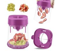 Fruit Slicer Cup: Strawberry Slicer - Tomato Grape Cutter Cup - Egg Slicers - Quarter Extrusion Fruit Divider - Strawberry Cutter Kitchen Gadgets Speed Cutters for Banana Grape Egg