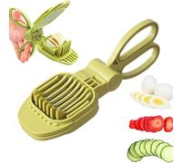 Fruit Slicer - Portable Stainless Steel Kitchen Chopper - Strawberry Chopper for Mushrooms, Bananas, Grapes, Eggs, Vegetables, Desserts and Salad Decoration