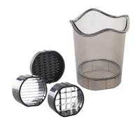 Fruit Slicing Cup,Strawberry Slicer with Stainless Blades, Egg Slicer Cup for Banana, Cucumber, Mushroom(Black)