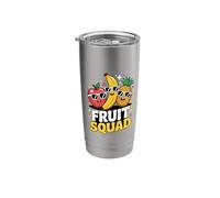 Fruit Squad Vegan Food Lover Funny Summer Fruit Crew Stainless Steel Insulated Tumbler