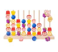 Fruit Stacking Game - Wooden Educational Toy, Cognitive Skill Development, Sensory Play, Creativity Encouragement | Montessoriss Learning Activity Kindergarten Home Travel Birthday Party Entertainme