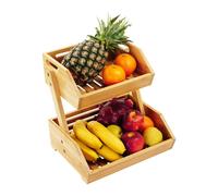 Fruit stand Fruit bowl Vegetable basket Fruit tier Bamboo fruit rack