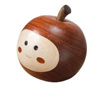 Fruit Statue - Desktop Sculpture Wooden,Hand-Carved Figurine Ornament for Nightstand Dressing Table Bedside, Cute Sculpture Craft