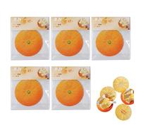 Fruit Sticky Notes - 5 Pieces Orange Shaped 8cm Sticky Note Pads, Cute Decorative Memo Stickers for Office, School, Classroom, College, Home Desk, Study Notes & Gift Use for Students, Friends