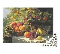 Fruit Still Life Basket 1000 Piece Jigsaw Puzzle Paper Adult Suitable Focus Relaxation Home Decor 52x38cm/1000pcs