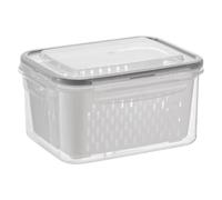 Fruit Storage Containers for Fridge, Leakproof Fridge Containers | Fruit Storage Containers with Removable Colander, Airtight Lid & Stackable Design for Washing, Draining & Fridge Storage