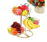 Fruit Storage Countertop - 3-Tier Metal Non-Slip Space Saving Organizer, Kitchen Tiered Basket For Home Pantry Restaurant Food Vegetable Potato Onion Bread Snack Produce