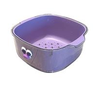 Fruit Strainer Bowl | 2 in 1 Veggie Washer Basket | Double Layered Fruit Vegetable Washing Strainers, Cute Pasta Rice Strainer Basket for Salad Berry Cleaning