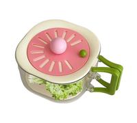 Fruit Strainer Container with Lid, Vegetable Washing Bowl, Foldable Handle 2-In-1 Storage Basket, Drain Store Colander, Ideal for Kitchen Sink, Refrigerator, Picnic, 20x8.5 cm