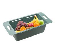 Fruit Strainer, Extendable Washing Bowl Food Drain Basket, Sink Dish Drying Rack, Portable Pasta, Multi-Functional Kitchen Gadget for Organization, Storage, and Easy Preparation